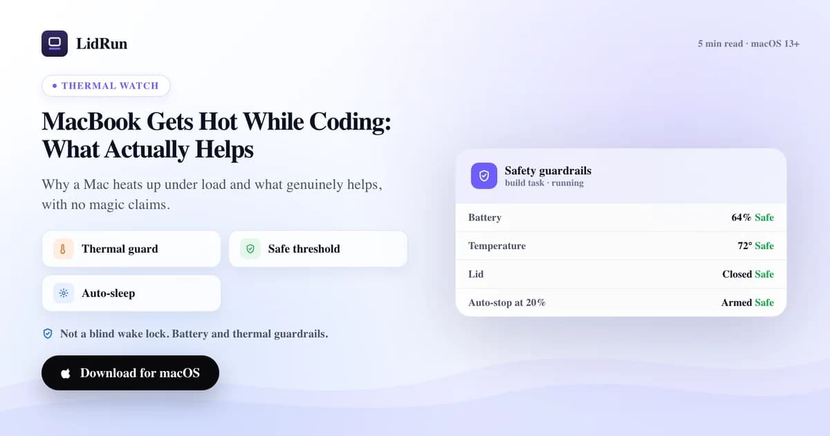 Khi MacBook của bạn nóng lên lúc code