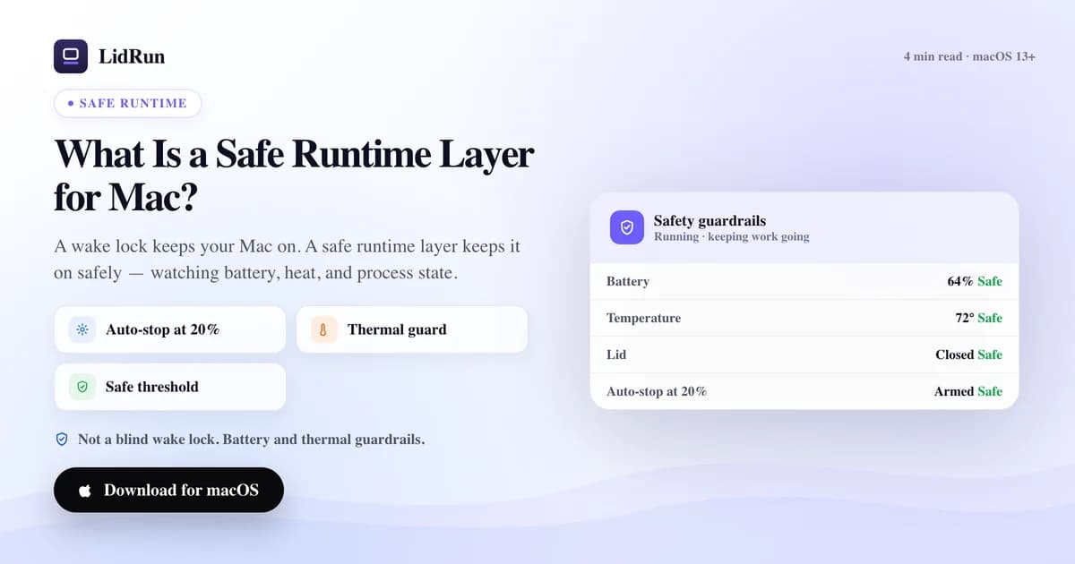 What Is a Safe Runtime Layer for Mac?