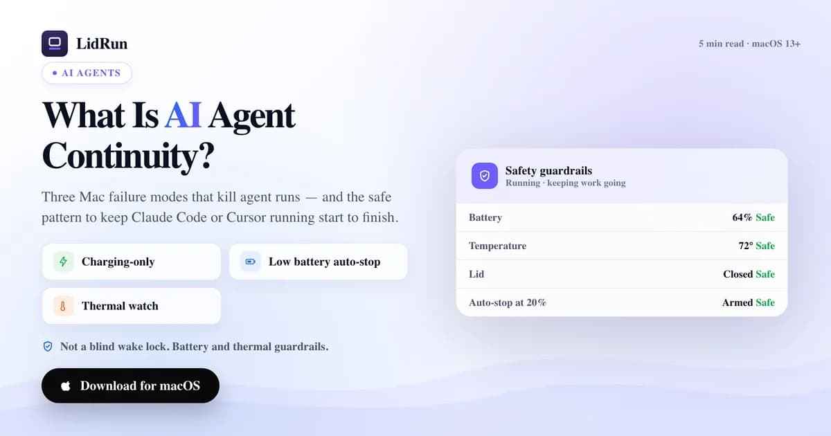 What Is AI Agent Continuity?