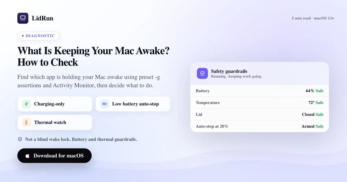What Is Keeping Your Mac Awake? Here's How to Find Out