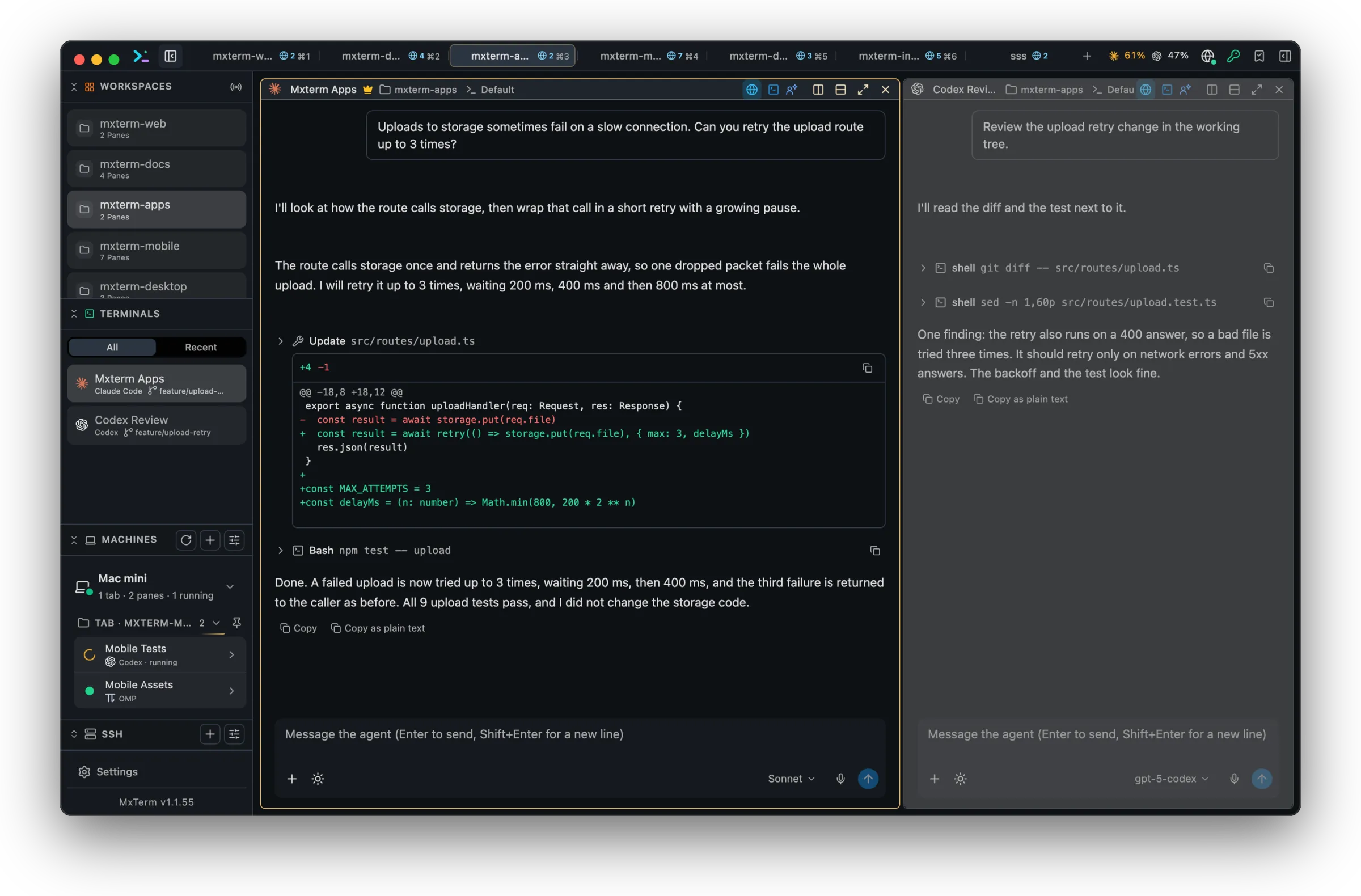 Chat view